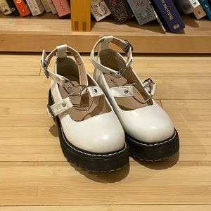heart buckle mary-janes